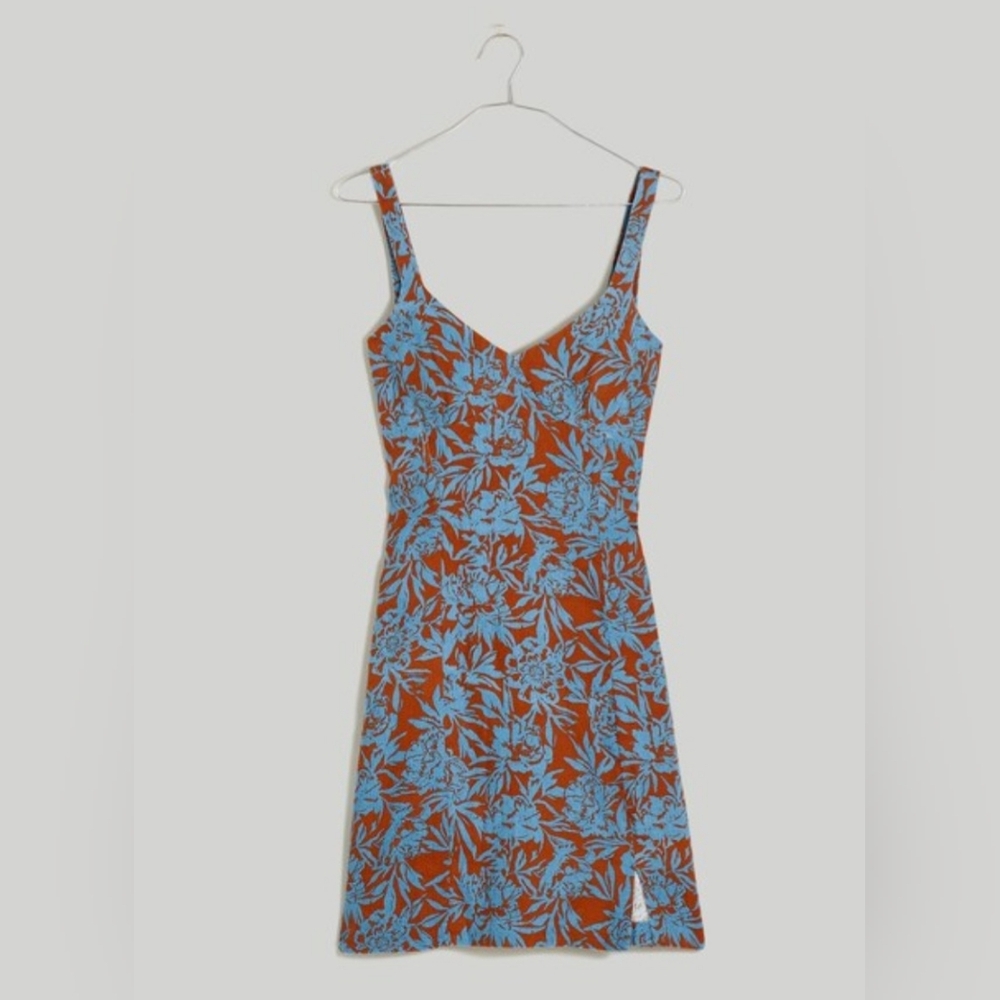 Madewell Sweetheart Mini Dress in Floral 100% Linen - Picture 6 of 7